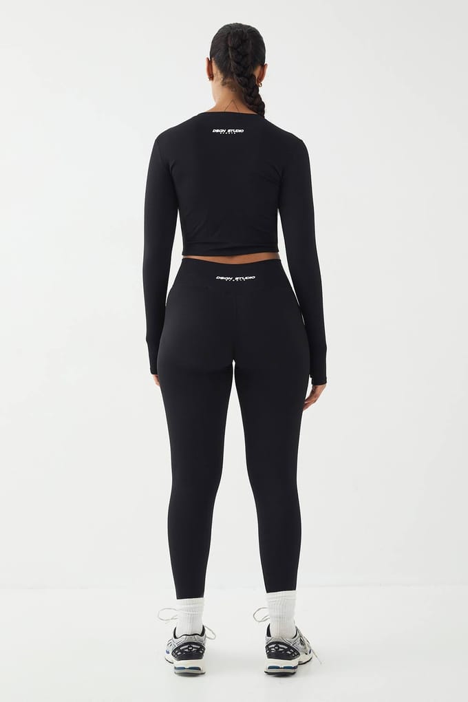 Dames DSGN Studio Highwaist Ultra Sculpt Wrap Waist Legging | Black | Maat: Small
