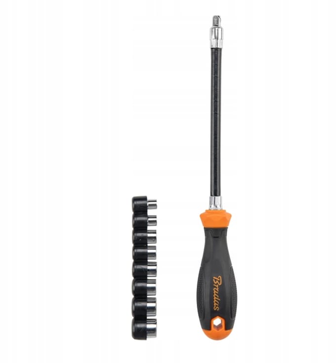 Flexibele Schroevendraaier & Dopset CRV - 9 Delig