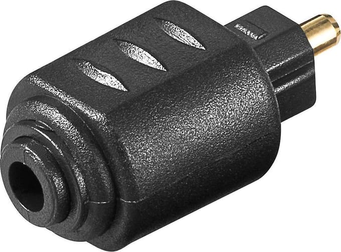 Optische Mini Toslink (v) - Toslink (m) Adapter - Verguld - Zwart