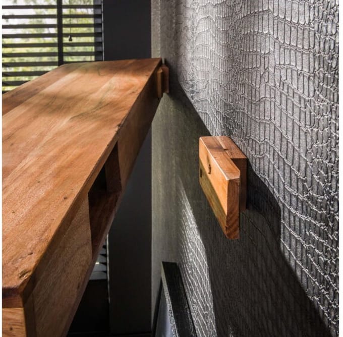 Wandplank Levita 100 cm acacia - naturel