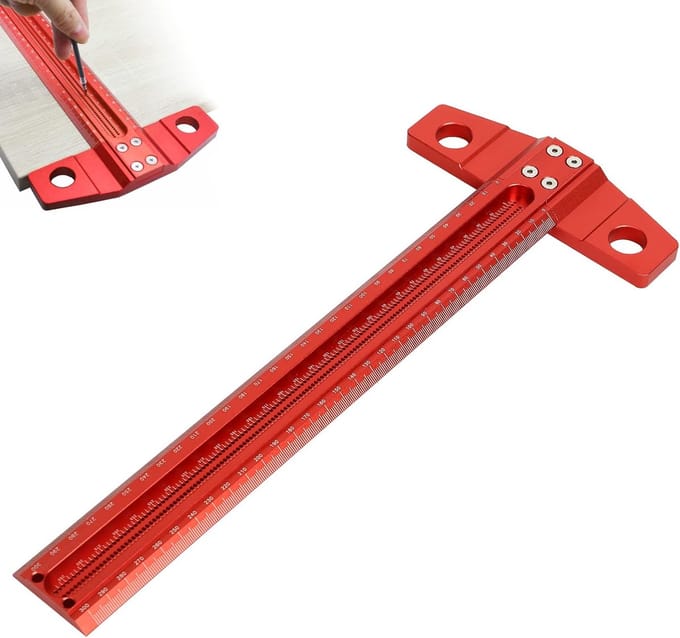 Omgoods - T Type Liniaal van Aluminium, 300 mm