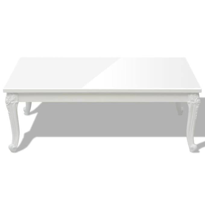 vidaXL - Salontafel - 115x65x42 - cm - hoogglans - wit