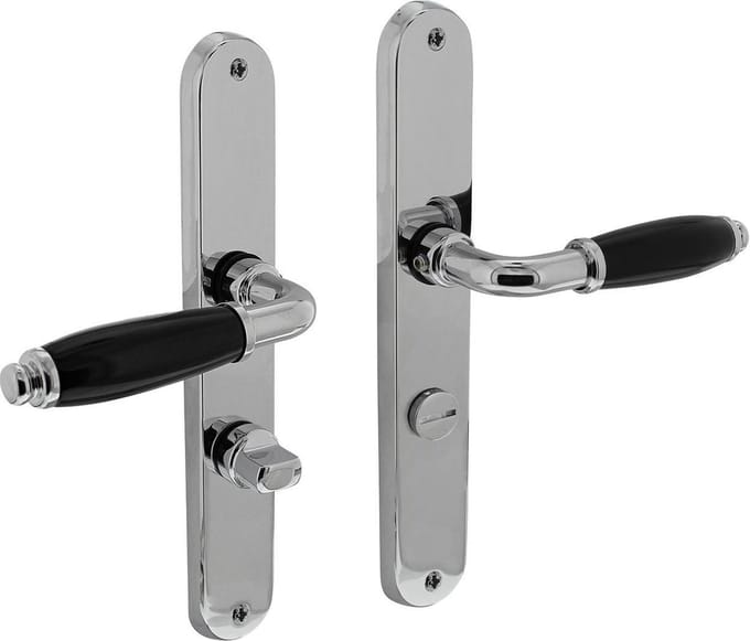 Intersteel Deurkruk Courgette met ovaal schild 235x40x8mm WC63/8mm chroom