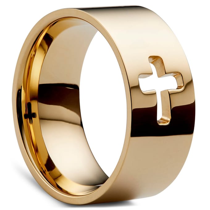Leonid Goudkleurige Gravel Ring