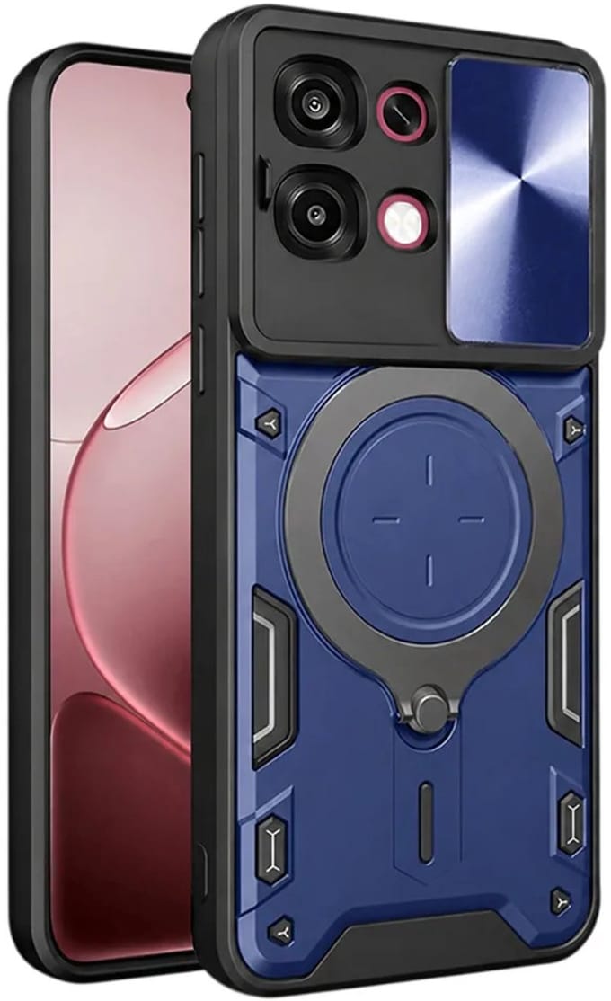 Hoesje geschikt voor Oppo A6 Pro - Techsuit CamGuard Pro Back Cover - Blauw