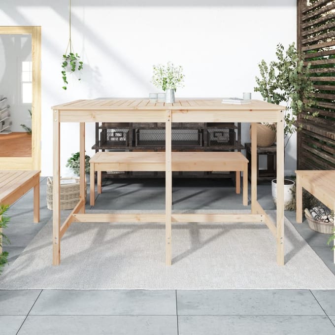 vidaXL - Tuintafel - 159,5x82,5x110 - cm - massief - grenenhout