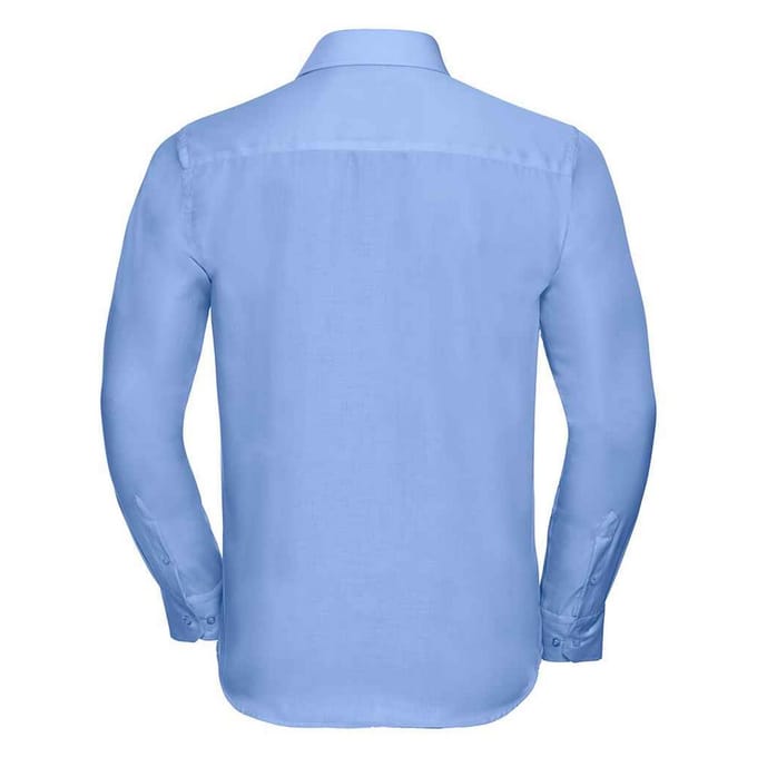 Russell Collection Heren Ultimate Getailleerd Overhemd met Lange Mouwen (Heldere lucht)