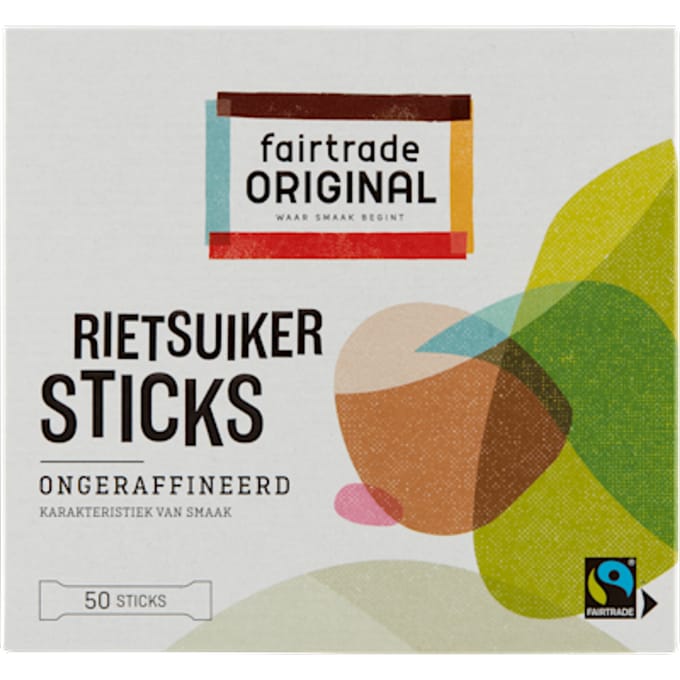 Ruwe rietsuiker in sticks Fairtrade