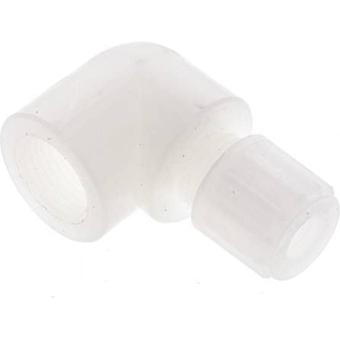8x6mm & G3/8'' PVDF L-Vorm Knelfitting Binnendraad 10bar