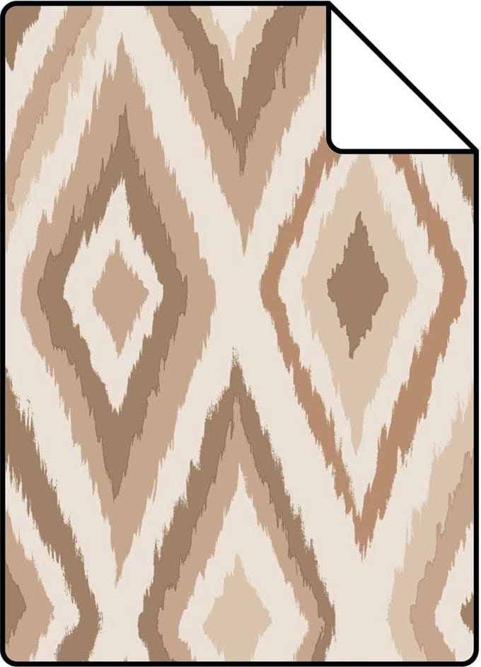 Proefstaal ESTAhome behang ruiten taupe - 26.5 x 21 cm - 131839-S
