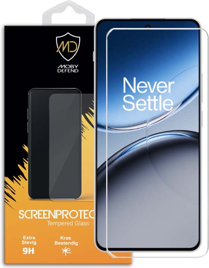 MobyDefend Screenprotector - Geschikt voor OnePlus Nord 4 - Case-Friendly Screensaver - Gehard Glas