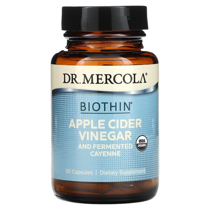 Dr. Mercola, Gefermenteerde Appelazijn met Cayenne, 30 Capsules