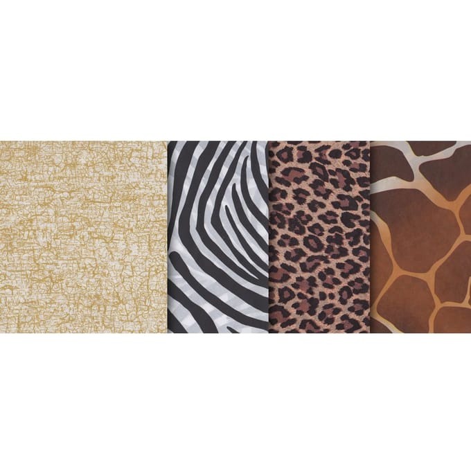 Hobbypapier Décopatch 30x40cm set à 4 vel thema dierenhuid