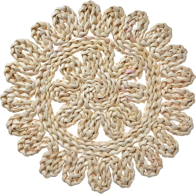 Clayre & Eef Placemat Ø 30 cm Beige Stro