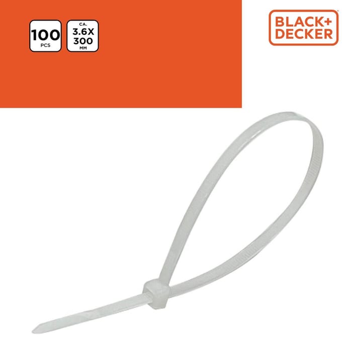 Black&decker Kabelbinder 100delig 3.6 X 300 Mm - Kunststof