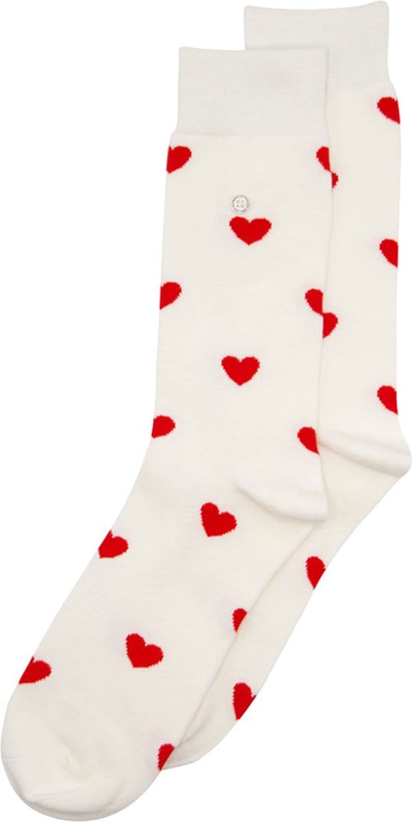 Alfredo Gonzales unisex sokken hearts wit