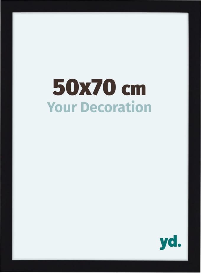 Your Decoration - Fotolijst 50x70 cm - MDF - Zwart Hoogglans - Como
