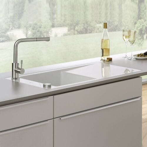 Villeroy & Boch Timeline 60 flat sink, drain set with eccentric actuation 67902FR1