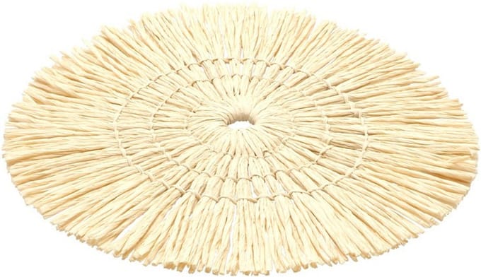 Chaks Placemat - D38 cm - gevlochten riet - beige - bohemian style