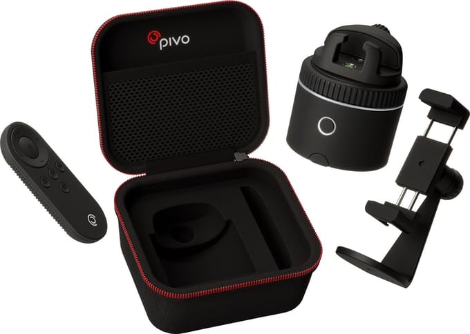 Pivo Pod - Compatibel met Smartphone - 360° Auto Tracking - Starter Kit - Zwart/Zilver