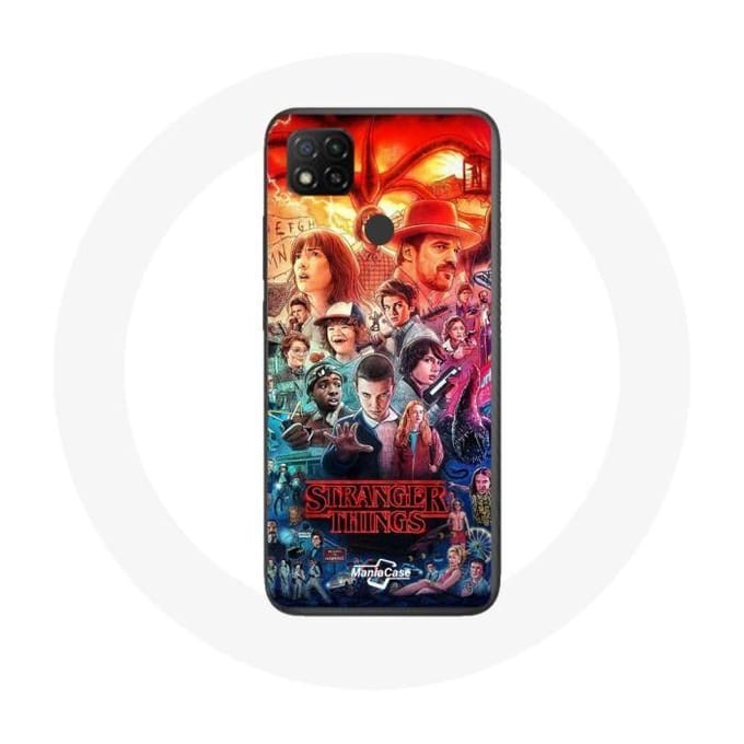 Coque pour Xiaomi Redmi 9C Stranger Things Teaser Saison 4 Affiche Personnages Art