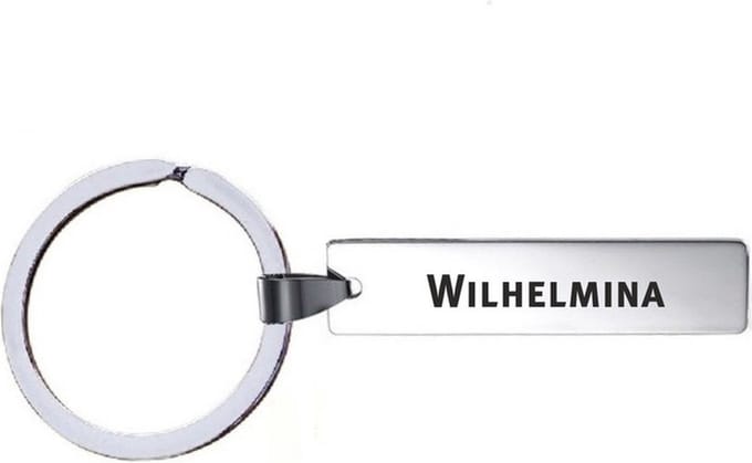 Sleutelhanger Met Naam - Wilhelmina - RVS