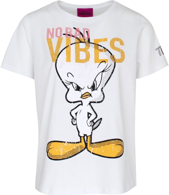 Frogbox goes Princess - wit t-shirt no bad vibes - maat 36