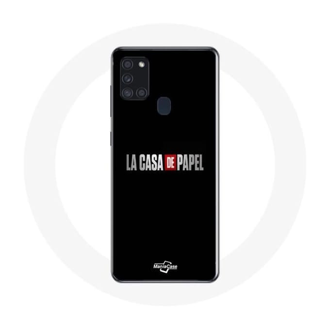 Coque - Maniacase - Samsung Galaxy A21S - La casa de papel Logo - Souple - Noir