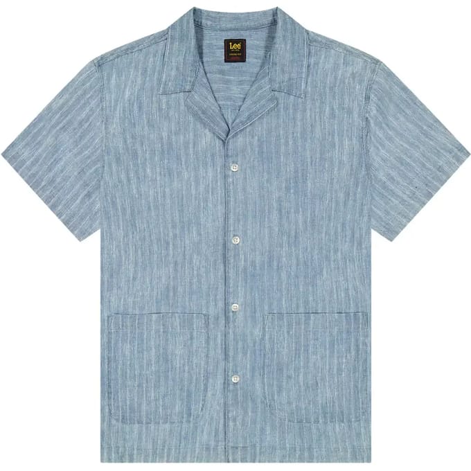 Lee Novelty Resort Overhemd Met Korte Mouwen Blauw XL Man