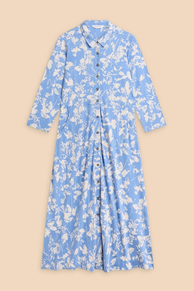White Stuff Rua Jersey Dress Blue Multi Größe: 8 | Blusenkleider Outlet | Damen | Blau