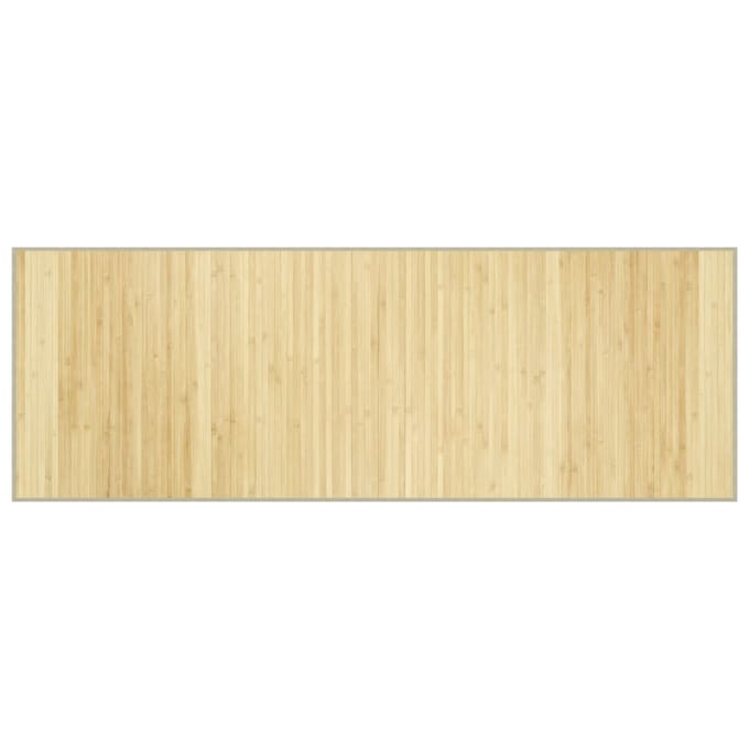 vidaXL - Vloerkleed - rechthoekig - 70x200 - cm - bamboe - lichtnaturel