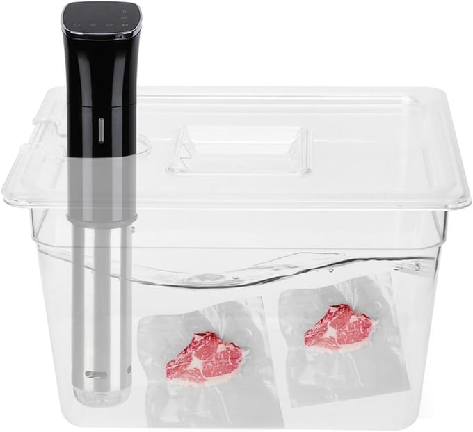 Culinaire Container - Opslag Bak - Vacuüm Koken - Grote Capaciteit - 11.7 Liter - Transparant
