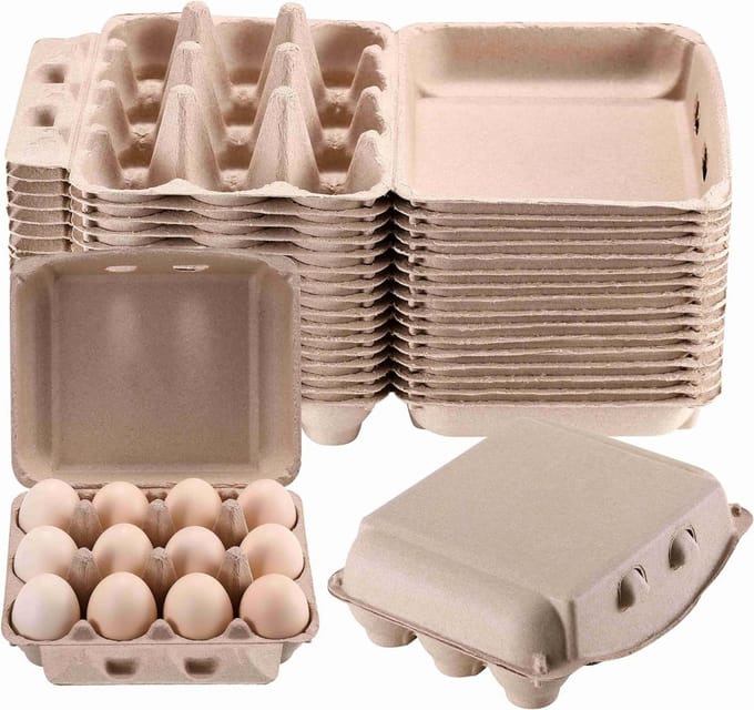 Eierdozen Bulk - Kippeneieren Kratten - Eieren Opslag - Recyclebaar Karton - 20 Stuks - Bruin