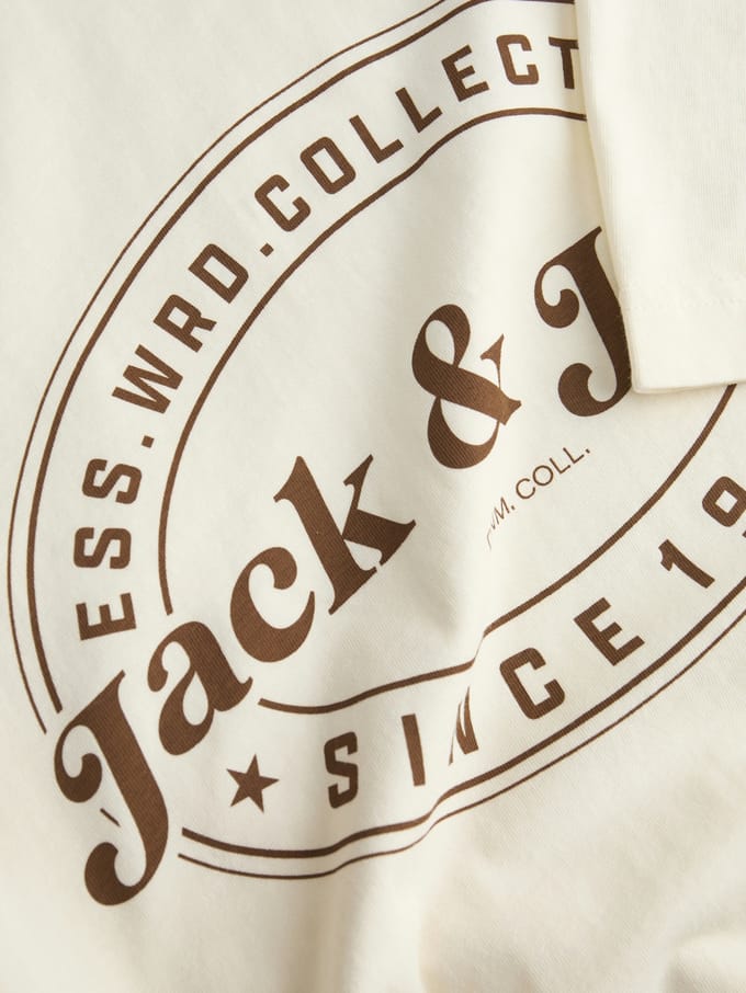 JACK&JONES - JJEDOVER PRINT TEE SS CREW NECK SN - Heren - T-shirts