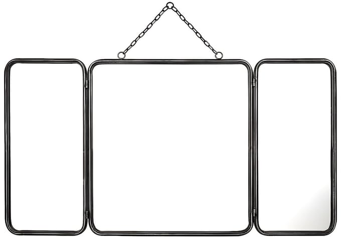Vente-unique Vintage-spiegel in 3 delen CERONNE - B60 x H112 cm - Metaalgrijs