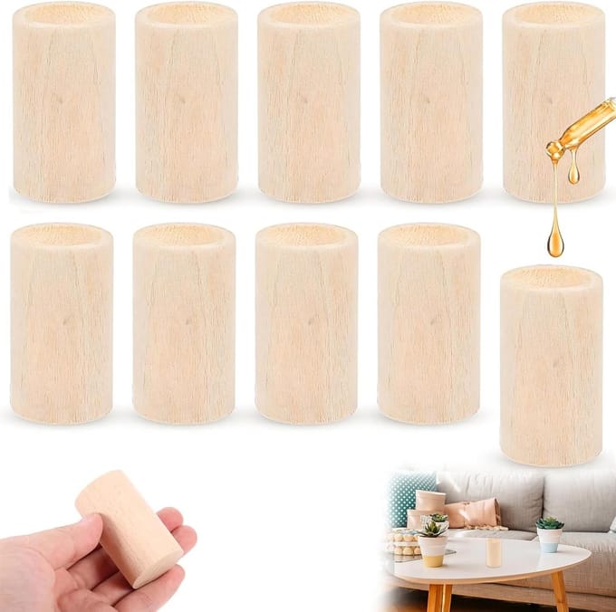 Set van 10 Essentiële Olie Diffusers van Hout voor Aroma Diffuser, Mini Diffuser voor Auto, Vergaderzaal en Thuisgebruik
