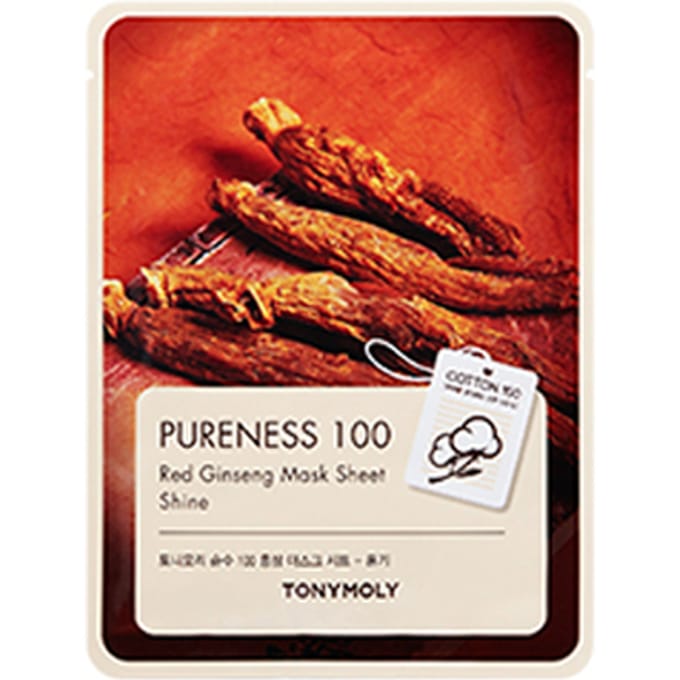 TONYMOLY - Pureness 100 Mask Sheet - Red Ginseng - 1stuk