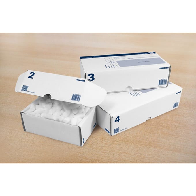 Postpakketdoos 2 Raadhuis met Bedrukking 200 x 140 x 80 mm 5 stuks