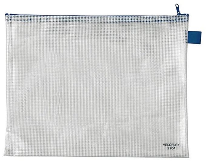 Transparante Documententas DIN A4 met Ritssluiting - Versterkt PVC