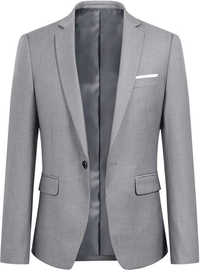 ALLTHEMEN Heren Blazer Suit Jacket - Heren slim fit jas - S