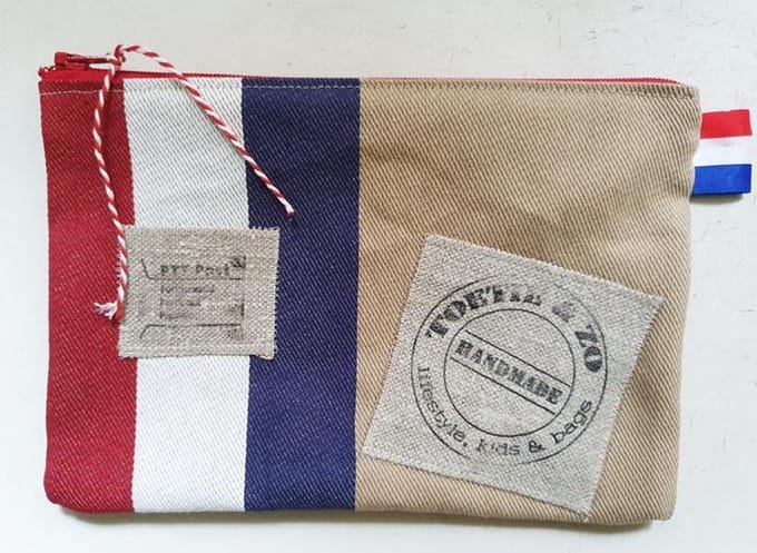 Toetie & Zo Handgemaakte etui PTT Post, makeuptas, pennenzak