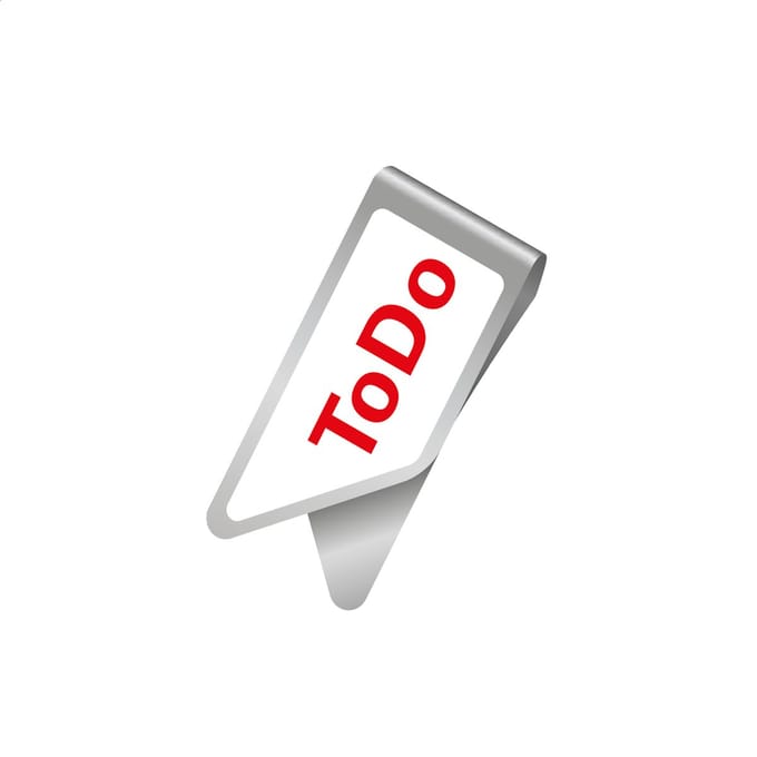 Funny Paperclips met To Do opdruk verpakt per 4 doosjes