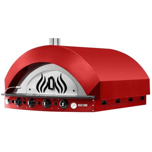 GGM Gastro Gas Pizzaofen - 9x 25cm - Manuell - Rot Rood