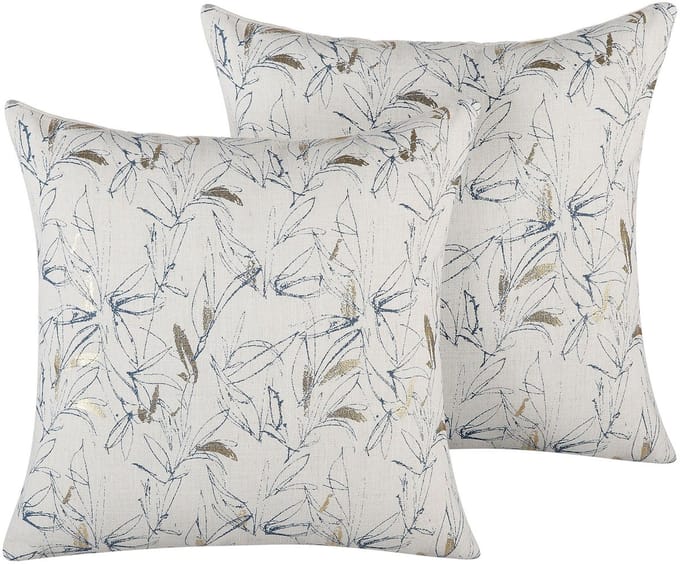 ARBOR - Sierkussen set van 2 - Beige - 45 x 45 cm - Polyester