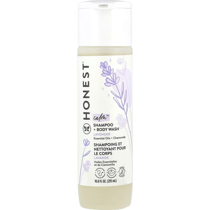 The Honest Company, Shampoing et gel douche True Calming, lavande, 283 ml (295ml) white