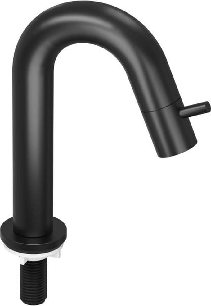 INK staande fonteinkraan gebogen 19,5 cm, mat zwart