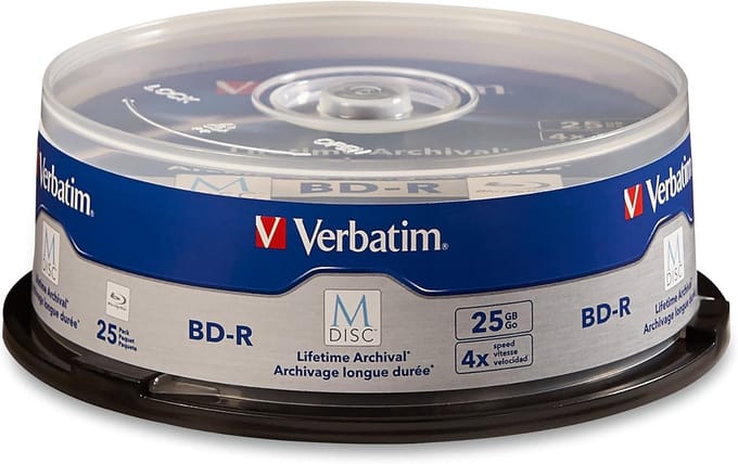 25GB BD-R Archief DVD-R schijven voor langdurige dataopslag, 25 stuks