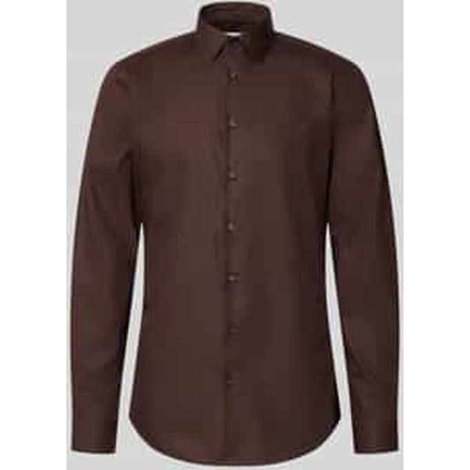 slim fit zakelijk hemd met extra lange mouw
