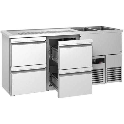 GGM Gastro Biertheke PREMIUM - 1950x700mm - mit 4 Schubladen