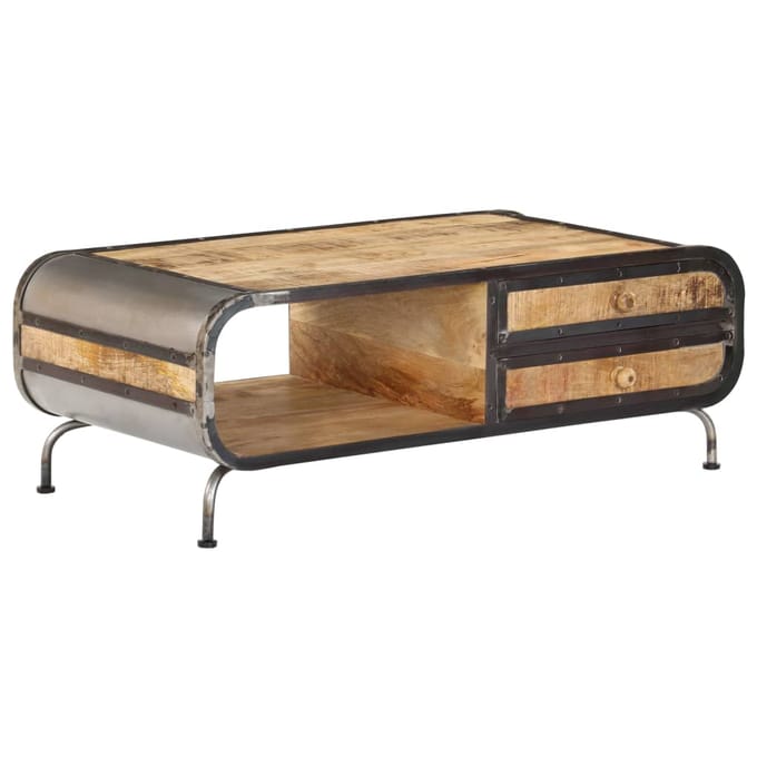 vidaXL - Salontafel - 100x50x35 - cm - massief - mangohout